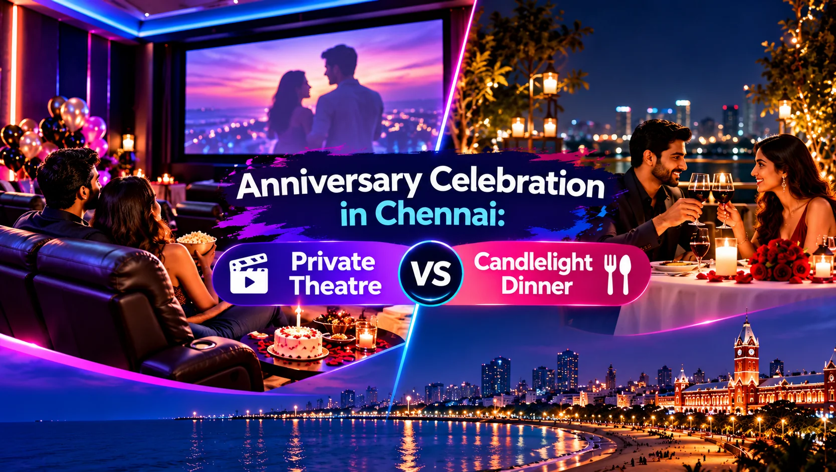 Anniversary Celebration in Chennai: Private Theatre vs Candlelight Dinner
